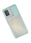 BFS  Samsung Galaxy A71 Kılıf Palm Buzlu Kamera Sürgülü Silikon - Turkuaz