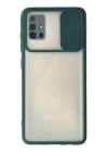 BFS  Samsung Galaxy A71 Kılıf Palm Buzlu Kamera Sürgülü Silikon - Yeşil