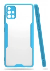 BFS  Samsung Galaxy A71 Kılıf Platin Silikon - Mavi