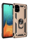 BFS  Samsung Galaxy A71 Kılıf Sofya Yüzüklü Silikon Kapak - Gold