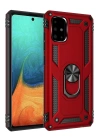 BFS  Samsung Galaxy A71 Kılıf Sofya Yüzüklü Silikon Kapak - Kırmızı