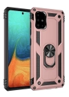 BFS  Samsung Galaxy A71 Kılıf Sofya Yüzüklü Silikon Kapak - Rose