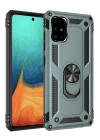 BFS  Samsung Galaxy A71 Kılıf Sofya Yüzüklü Silikon Kapak - Yeşil