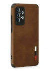 BFS  Samsung Galaxy A72 Kılıf Loop Deri Silikon - Kahverengi