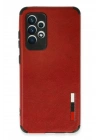 BFS  Samsung Galaxy A72 Kılıf Loop Deri Silikon - Kırmızı