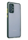 BFS  Samsung Galaxy A72 Kılıf Miami Şeffaf Silikon - Koyu Yeşil