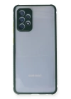 BFS  Samsung Galaxy A72 Kılıf Miami Şeffaf Silikon - Koyu Yeşil