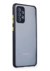 BFS  Samsung Galaxy A72 Kılıf Miami Şeffaf Silikon - Lacivert