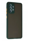 BFS  Samsung Galaxy A72 Kılıf Montreal Silikon Kapak - Koyu Yeşil