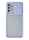 BFS  Samsung Galaxy A72 Kılıf Palm Buzlu Kamera Sürgülü Silikon - Lila