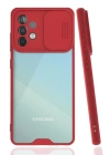 BFS  Samsung Galaxy A72 Kılıf Platin Kamera Koruma Silikon - Kırmızı