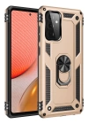 BFS  Samsung Galaxy A72 Kılıf Sofya Yüzüklü Silikon Kapak - Gold