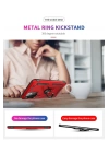 BFS  Samsung Galaxy A72 Kılıf Sofya Yüzüklü Silikon Kapak - Kırmızı