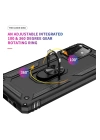 BFS  Samsung Galaxy A72 Kılıf Sofya Yüzüklü Silikon Kapak - Siyah