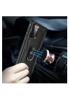 BFS  Samsung Galaxy A72 Kılıf Sofya Yüzüklü Silikon Kapak - Siyah