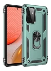 BFS  Samsung Galaxy A72 Kılıf Sofya Yüzüklü Silikon Kapak - Yeşil