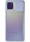 BFS  Samsung Galaxy A81 / Note 10 Lite Kılıf Palm Buzlu Kamera Sürgülü Silikon - Lila