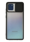 BFS  Samsung Galaxy A81 / Note 10 Lite Kılıf Palm Buzlu Kamera Sürgülü Silikon - Siyah