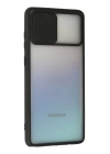 BFS  Samsung Galaxy A81 / Note 10 Lite Kılıf Palm Buzlu Kamera Sürgülü Silikon - Siyah