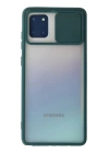 BFS  Samsung Galaxy A81 / Note 10 Lite Kılıf Palm Buzlu Kamera Sürgülü Silikon - Yeşil
