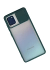 BFS  Samsung Galaxy A81 / Note 10 Lite Kılıf Palm Buzlu Kamera Sürgülü Silikon - Yeşil
