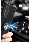 BFS  Samsung Galaxy A91 / S10 Lite Kılıf Range Yüzüklü Silikon - Kırmızı