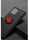 BFS  Samsung Galaxy A91 / S10 Lite Kılıf Range Yüzüklü Silikon - Siyah-Kırmızı
