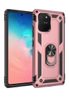 BFS  Samsung Galaxy A91 / S10 Lite Kılıf Sofya Yüzüklü Silikon Kapak - Rose