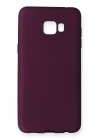 BFS  Samsung Galaxy C7 Pro Kılıf First Silikon - Mürdüm