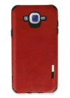 BFS  Samsung Galaxy J7 Kılıf Loop Deri Silikon - Kırmızı