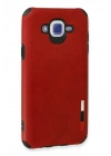 BFS  Samsung Galaxy J7 Kılıf Loop Deri Silikon - Kırmızı