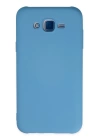 BFS  Samsung Galaxy J7 Kılıf Nano içi Kadife Silikon - Mavi