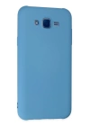 BFS  Samsung Galaxy J7 Kılıf Nano içi Kadife Silikon - Mavi
