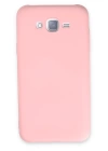 BFS  Samsung Galaxy J7 Kılıf Nano içi Kadife Silikon - Pudra