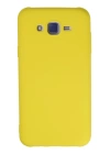 BFS  Samsung Galaxy J7 Kılıf Nano içi Kadife Silikon - Sarı