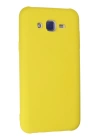 BFS  Samsung Galaxy J7 Kılıf Nano içi Kadife Silikon - Sarı