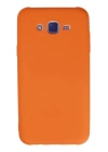 BFS  Samsung Galaxy J7 Kılıf Nano içi Kadife Silikon - Turuncu
