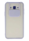 BFS  Samsung Galaxy J7 Kılıf Palm Buzlu Kamera Sürgülü Silikon - Lila