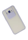 BFS  Samsung Galaxy J7 Kılıf Palm Buzlu Kamera Sürgülü Silikon - Lila