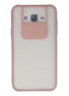 BFS  Samsung Galaxy J7 Kılıf Palm Buzlu Kamera Sürgülü Silikon - Pembe