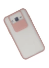 BFS  Samsung Galaxy J7 Kılıf Palm Buzlu Kamera Sürgülü Silikon - Pembe