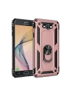 BFS  Samsung Galaxy J7 Kılıf Sofya Yüzüklü Silikon Kapak - Rose