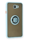 BFS  Samsung Galaxy J7 Prime Kılıf Montreal Yüzüklü Silikon Kapak - Buz Mavi