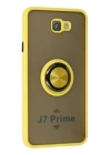 BFS  Samsung Galaxy J7 Prime Kılıf Montreal Yüzüklü Silikon Kapak - Sarı