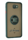 BFS  Samsung Galaxy J7 Prime Kılıf Montreal Yüzüklü Silikon Kapak - Yeşil