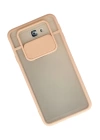BFS  Samsung Galaxy J7 Prime Kılıf Palm Buzlu Kamera Sürgülü Silikon - Pembe