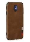 BFS  Samsung Galaxy J7 Pro / J730 Kılıf Loop Deri Silikon - Kahverengi