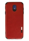 BFS  Samsung Galaxy J7 Pro / J730 Kılıf Loop Deri Silikon - Kırmızı