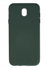 BFS  Samsung Galaxy J7 Pro / J730 Kılıf Nano içi Kadife Silikon - Koyu Yeşil