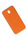 BFS  Samsung Galaxy J7 Pro / J730 Kılıf Nano içi Kadife Silikon - Turuncu